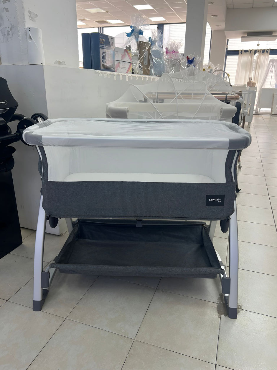 עריסה מתחברת. נצמדת למיטת ההורים צבע:אפור