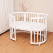עריסה +מיטת תינוק מעץ 4 ב 1 קן לציפור מעץ צבע: לבן