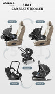 5 ב 1 טיולון וכיסא בטיחות (סלקל) הופלה -  car seat stroller Hoppala סירטון תקני בטיחות