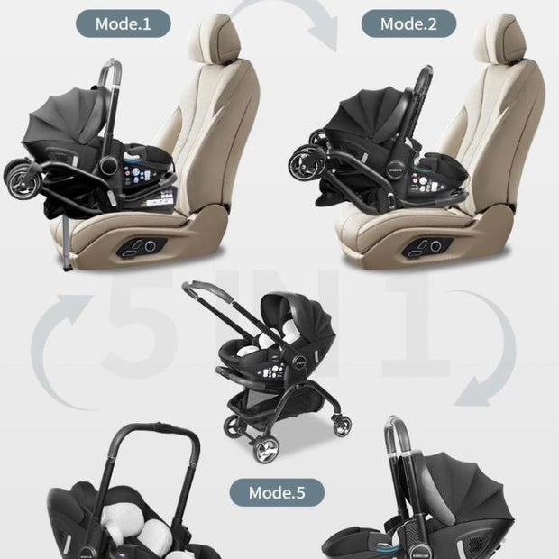 5 ב 1 טיולון וכיסא בטיחות (סלקל) הופלה -  car seat stroller Hoppala סירטון תקני בטיחות