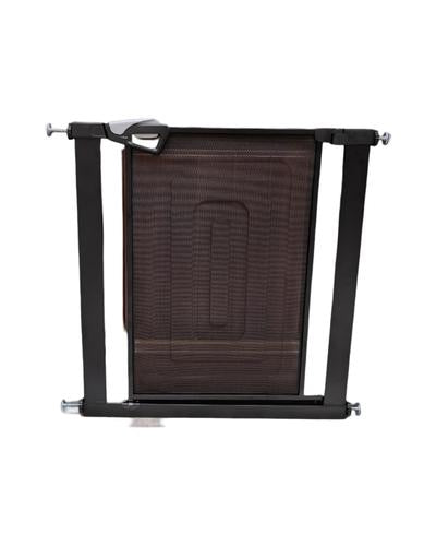 שער בטיחות רשת 'ללא קדיחה' עם מנגנון נעילה אוטומטי ופתיחה דו-צדדית - צבע שחור