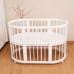 עריסה +מיטת תינוק מעץ 4 ב 1 קן לציפור מעץ צבע: לבן