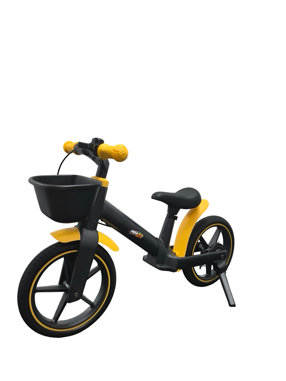 אופני איזון לילדים Premium B1 - שלדת פולימר קלה עם בלם יד צבע:שחור צהוב