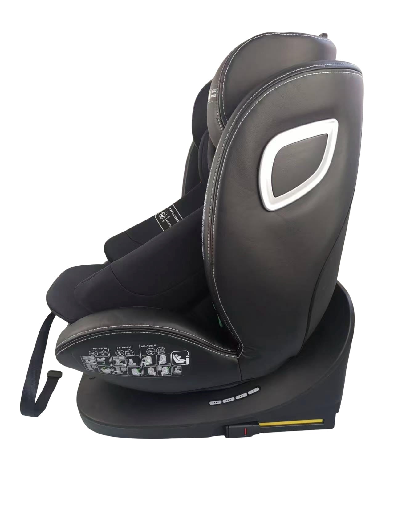 כיסא בטיחות 360° ריפוד כפול מבית be-care - תקן i-Size החדש עם רגל תמיכה ובוסטר מובנה