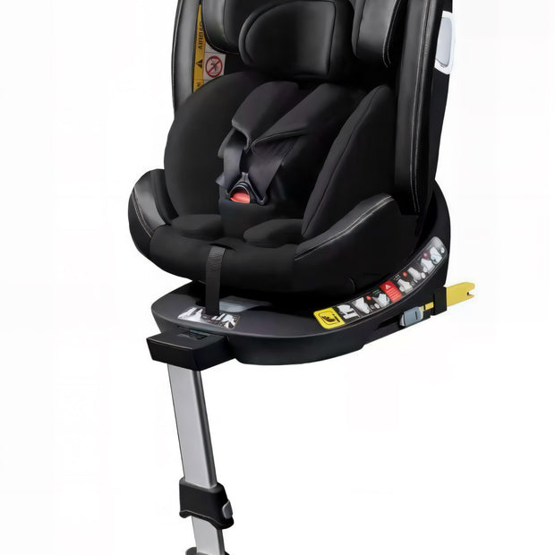 כיסא בטיחות ריפוד כפול מסתובב 360 מעלות משולב בוסטר הכולל רגלית עומד בתקן ECE R129 החדש