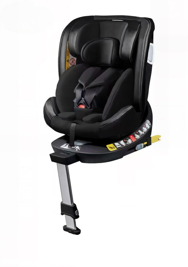 כיסא בטיחות ריפוד כפול מסתובב 360 מעלות משולב בוסטר הכולל רגלית עומד בתקן ECE R129 החדש