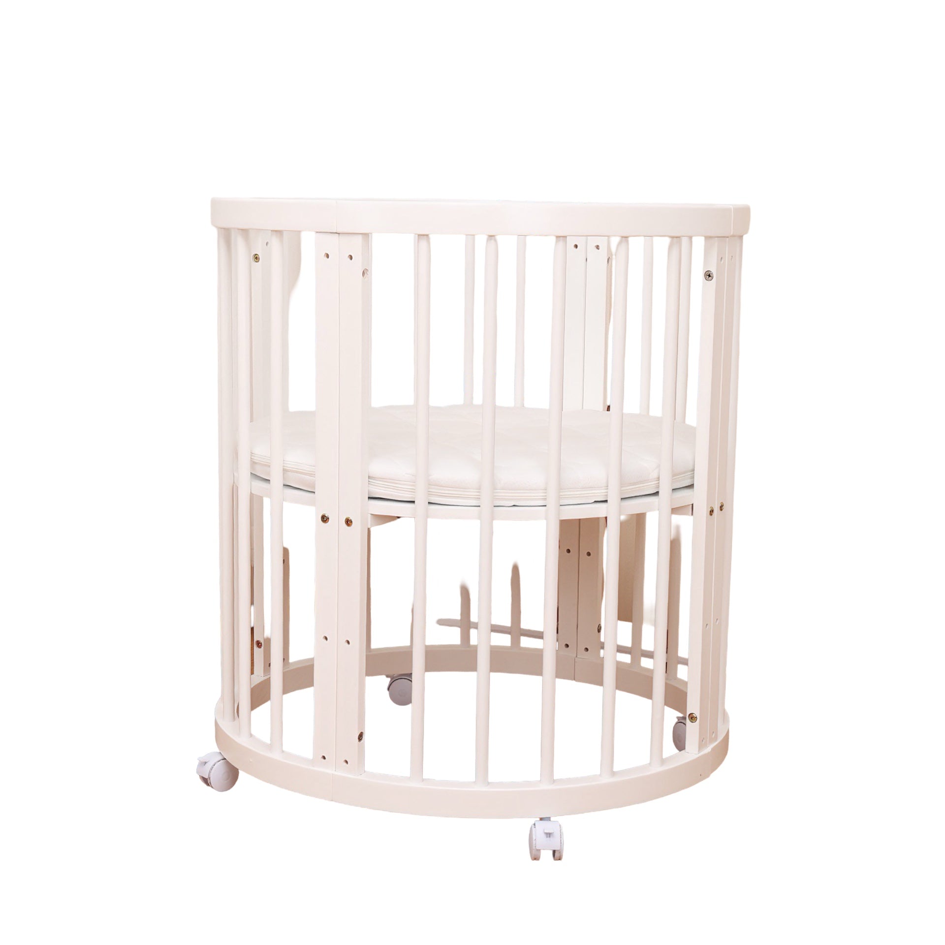 Minigo Bird Nest 4-in-1 – עריסה ומיטת תינוק מעץ  מאיה לבן כולל מזרנים