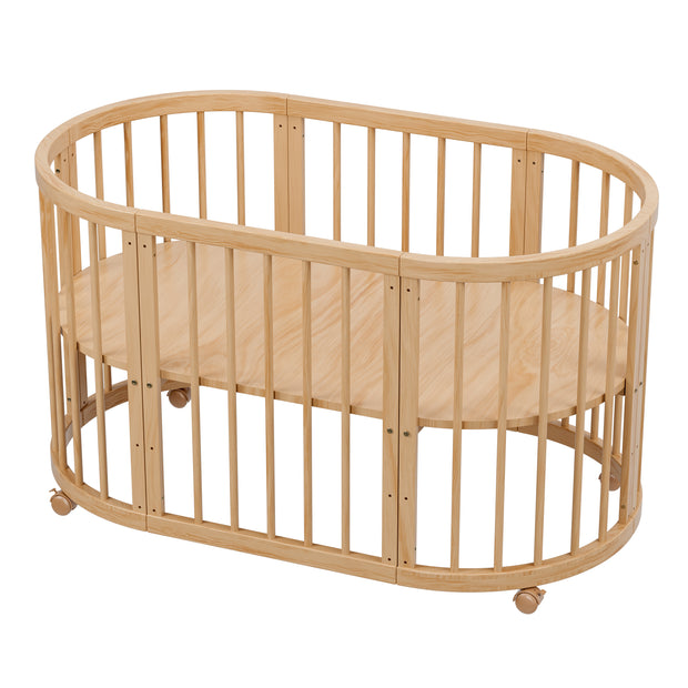 Minigo Bird Nest 4-in-1 – עריסה ומיטת תינוק מעץ מאיה צבע: טבעי