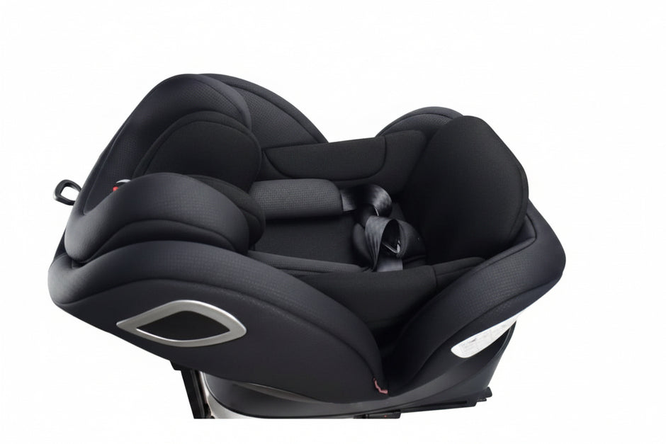 כיסא בטיחות 360° ריפוד כפול מבית be-care - תקן i-Size החדש עם רגל תמיכה ובוסטר מובנה