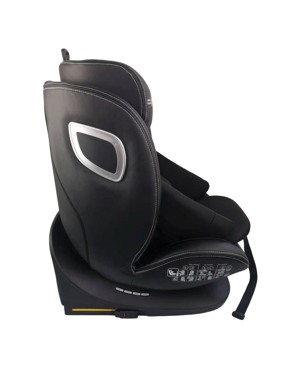 כיסא בטיחות 360° ריפוד כפול מבית be-care - תקן i-Size החדש עם רגל תמיכה ובוסטר מובנה