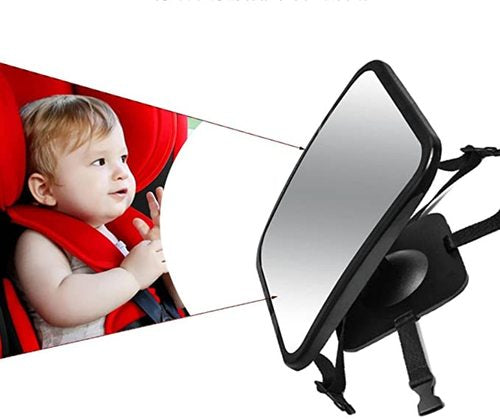 מראה אחורית מתכווננת רחבה מאוד לצפייה בתינוק במושב בטיחות/סלקל BE CARE