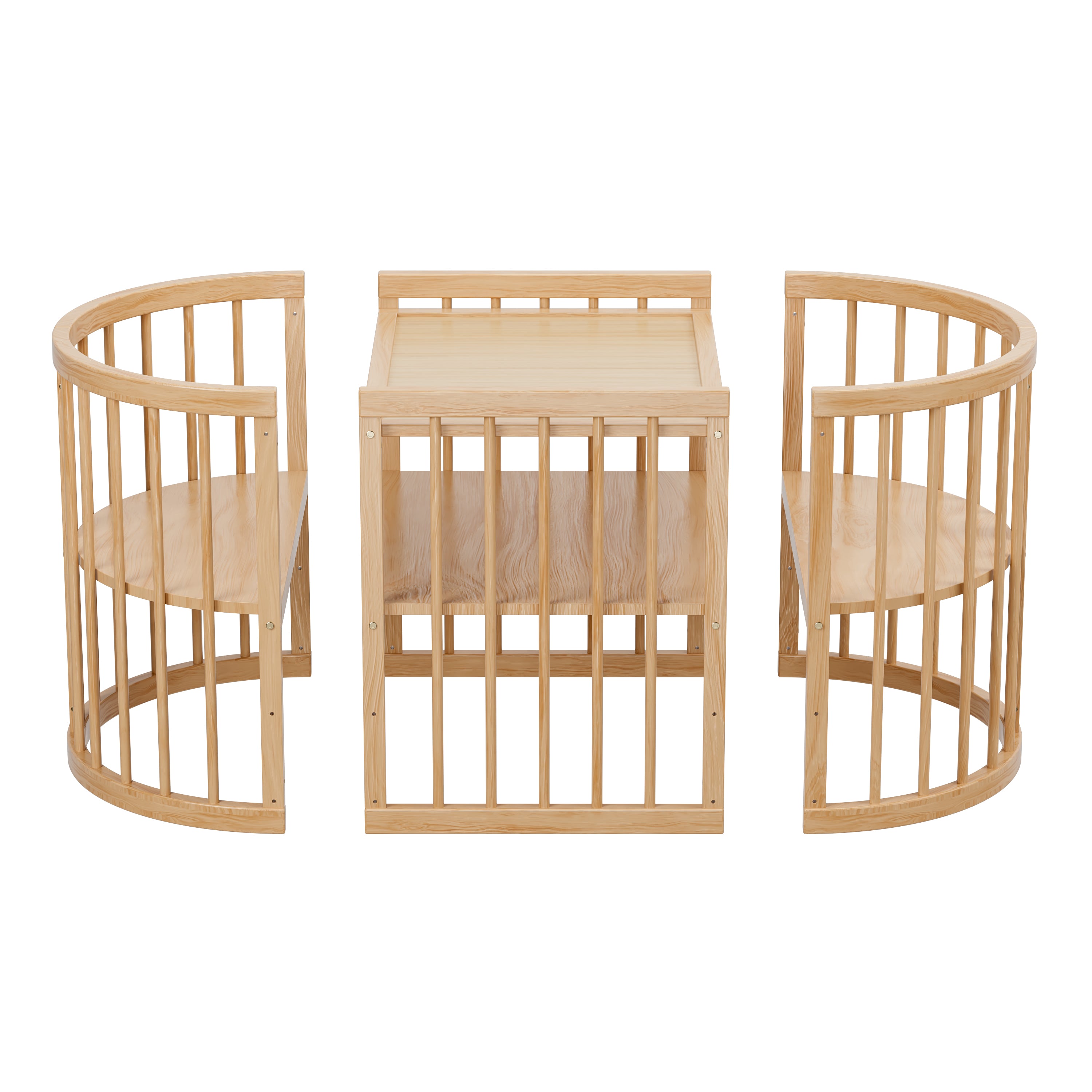 Minigo Bird Nest 4-in-1 – עריסה ומיטת תינוק מעץ מאיה צבע: טבעי