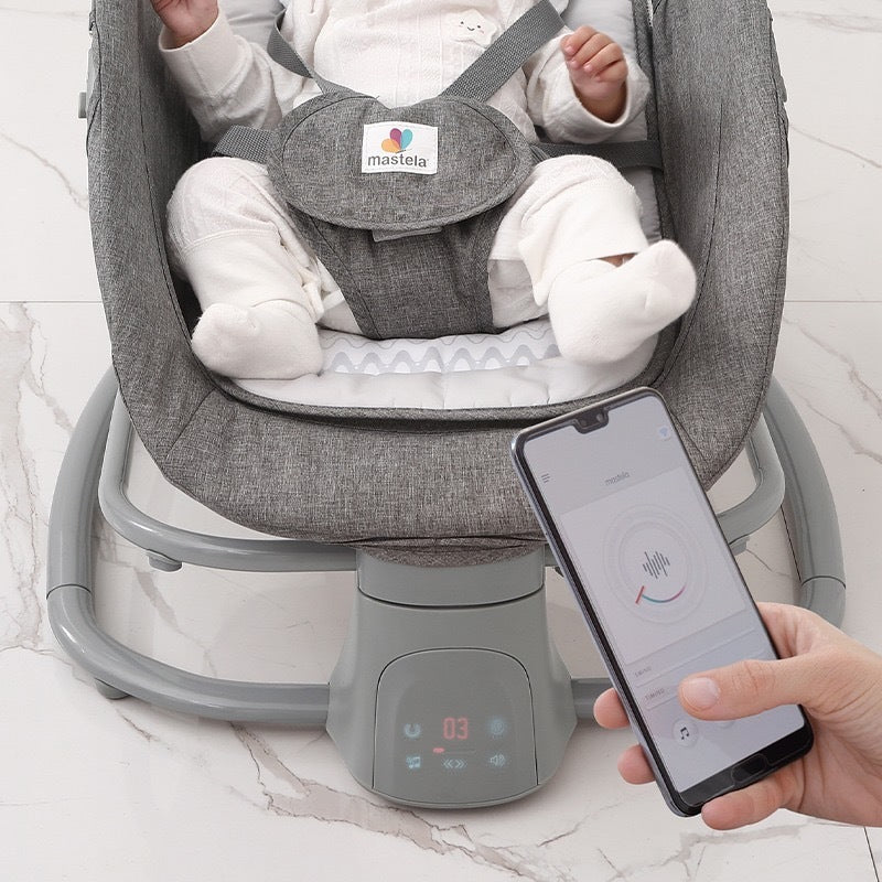 נדנדה אלקטרונית + טרמפולינה 4 ב 1 + חיבור USB אפור עד 18 ק