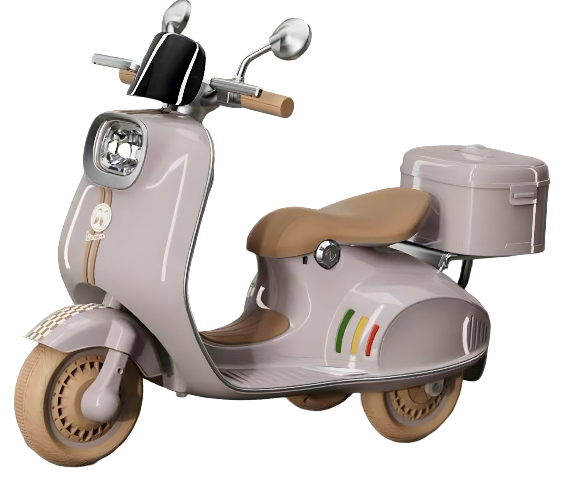 קטנוע ווספה ממונע 3 גלגלים איכותיים XW05 סוללה 6V צבע:ורוד