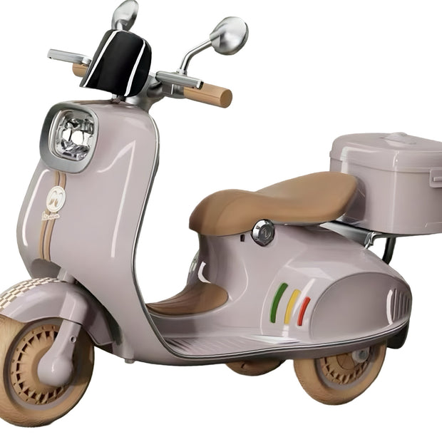 קטנוע ווספה ממונע 3 גלגלים איכותיים XW05 סוללה 6V צבע:ורוד