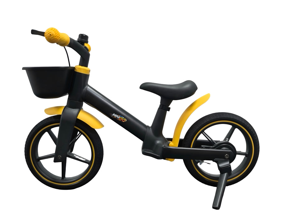 אופני איזון לילדים Premium B1 - שלדת פולימר קלה עם בלם יד צבע:שחור צהוב