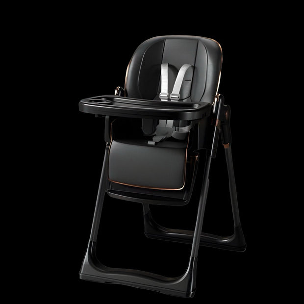 כסא אוכל מרופד לתינוק עולה ויורד,גב מתכוונן מינגו צבע: שחור