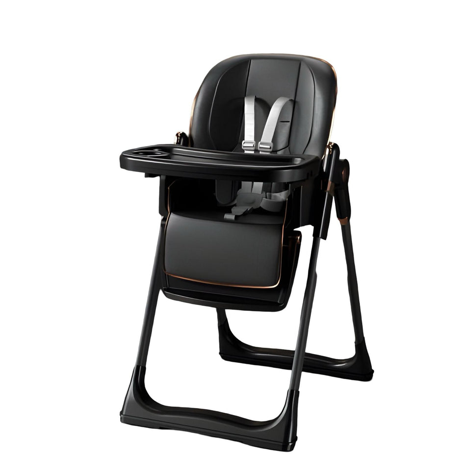 כסא אוכל מרופד לתינוק עולה ויורד,גב מתכוונן מינגו צבע: שחור