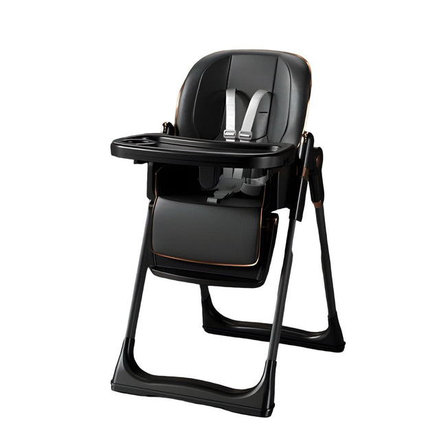 כסא אוכל מרופד לתינוק עולה ויורד,גב מתכוונן מינגו צבע: שחור