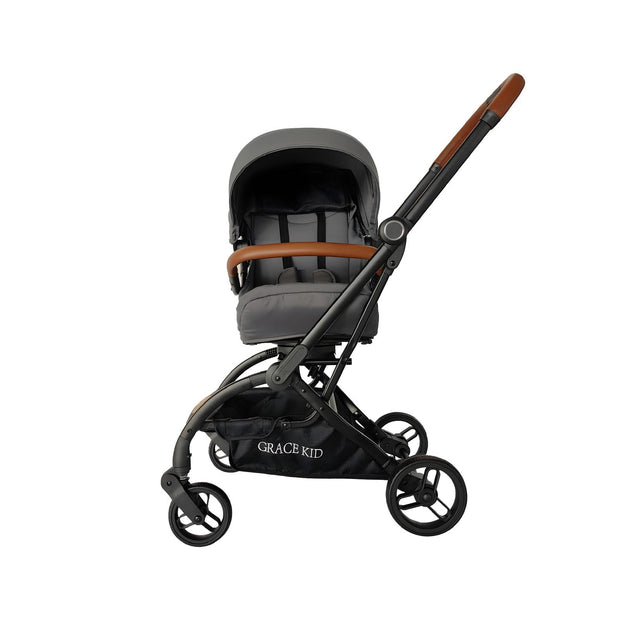 טיולון מסתובב 360 מעלות מרופד נוח וקליל מיניגו צבע: אפור