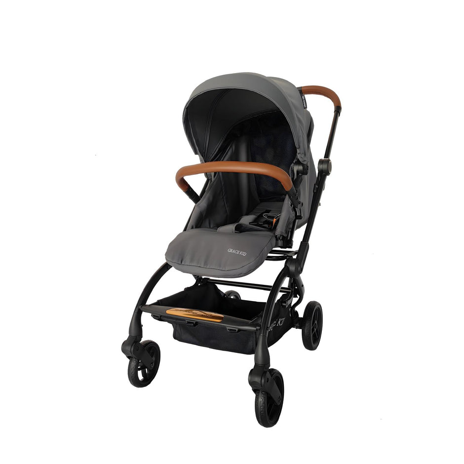 טיולון מסתובב 360 מעלות מרופד נוח וקליל מיניגו צבע: אפור