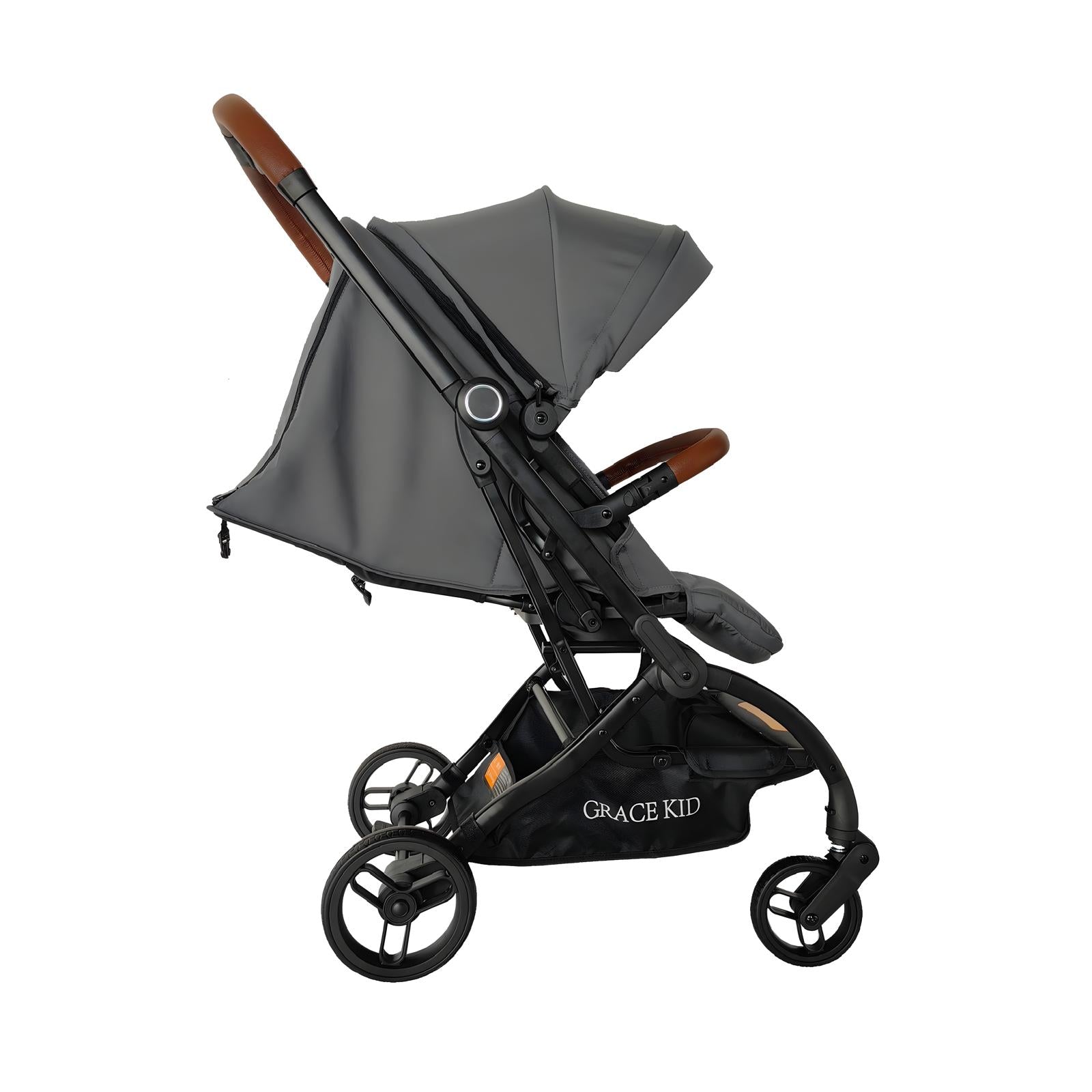 טיולון מסתובב 360 מעלות מרופד נוח וקליל מיניגו צבע: אפור