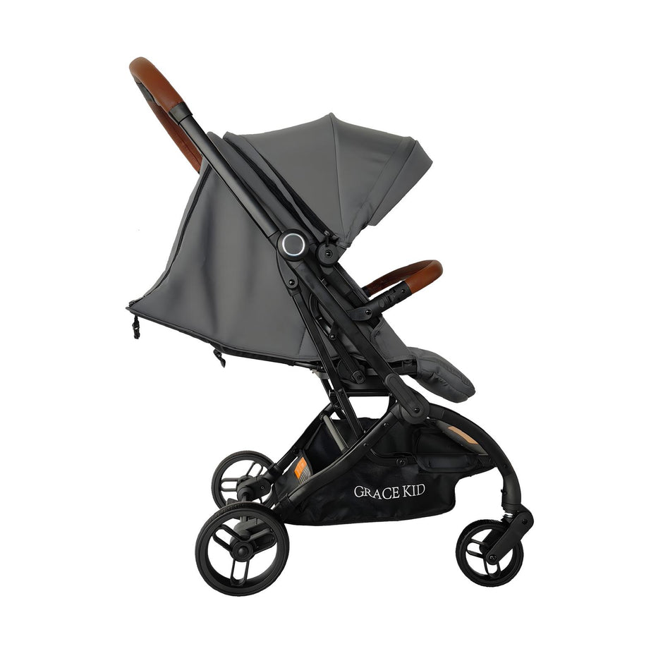 טיולון מסתובב 360 מעלות מרופד נוח וקליל מיניגו צבע: אפור