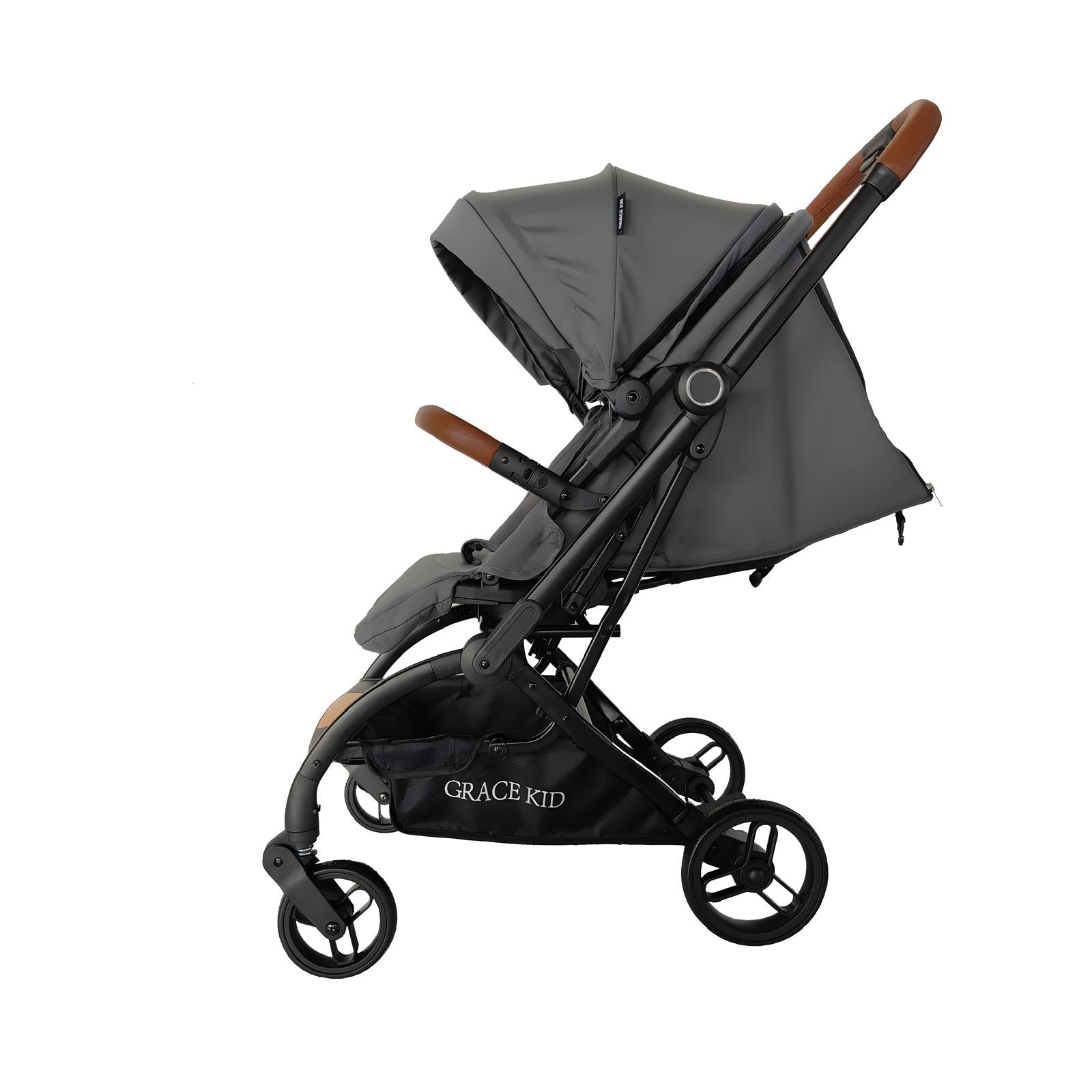 טיולון מסתובב 360 מעלות מרופד נוח וקליל מיניגו צבע: אפור