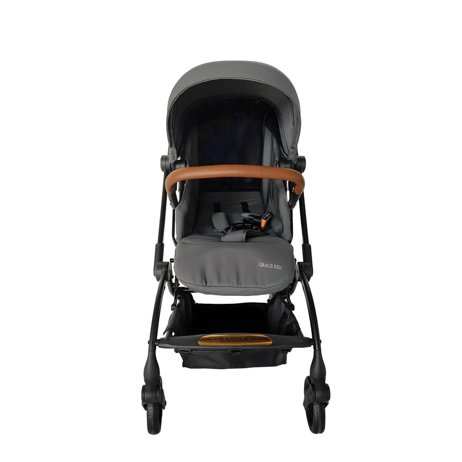 טיולון מסתובב 360 מעלות מרופד נוח וקליל מיניגו צבע: אפור