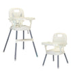 כיסא אוכל 3 ב-1 – מתכוונן מבוסטר לכיסא אוכל גבוה צבע: לבן