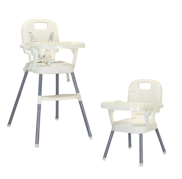 כיסא אוכל 3 ב-1 – מתכוונן מבוסטר לכיסא אוכל גבוה צבע: לבן