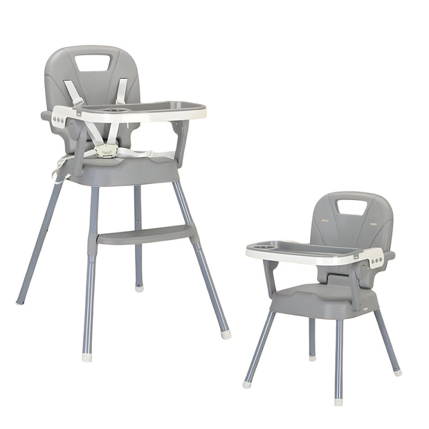 כיסא אוכל 3 ב-1 – מתכוונן מבוסטר לכיסא אוכל גבוה צבע: אפור