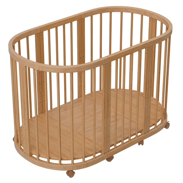 Minigo Bird Nest 4-in-1 – עריסה ומיטת תינוק מעץ מאיה דגם D-2 צבע: טבעי