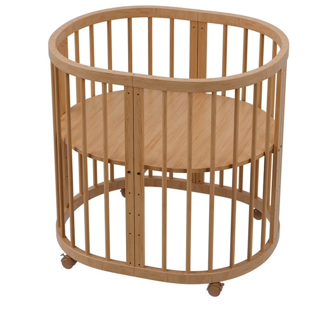 Minigo Bird Nest 4-in-1 – עריסה ומיטת תינוק מעץ מאיה דגם D-2 צבע: טבעי