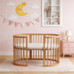 Minigo Bird Nest 4-in-1 – עריסה ומיטת תינוק מעץ מאיה דגם D-2 צבע: טבעי