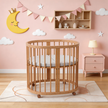 Minigo Bird Nest 4-in-1 – עריסה ומיטת תינוק מעץ מאיה דגם D-2 צבע: טבעי