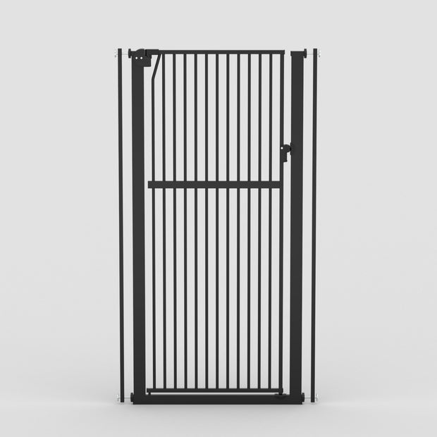 שער בטיחות ללא קדיחה גבוה במיוחד גובה 150 ס"מ צבע שחור