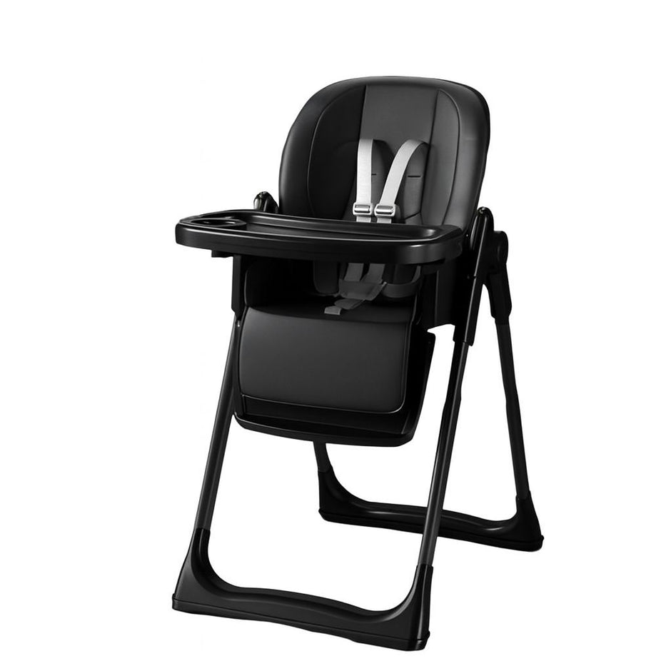 כסא אוכל מרופד לתינוק עולה ויורד,גב מתכוונן מינגו צבע: שחור