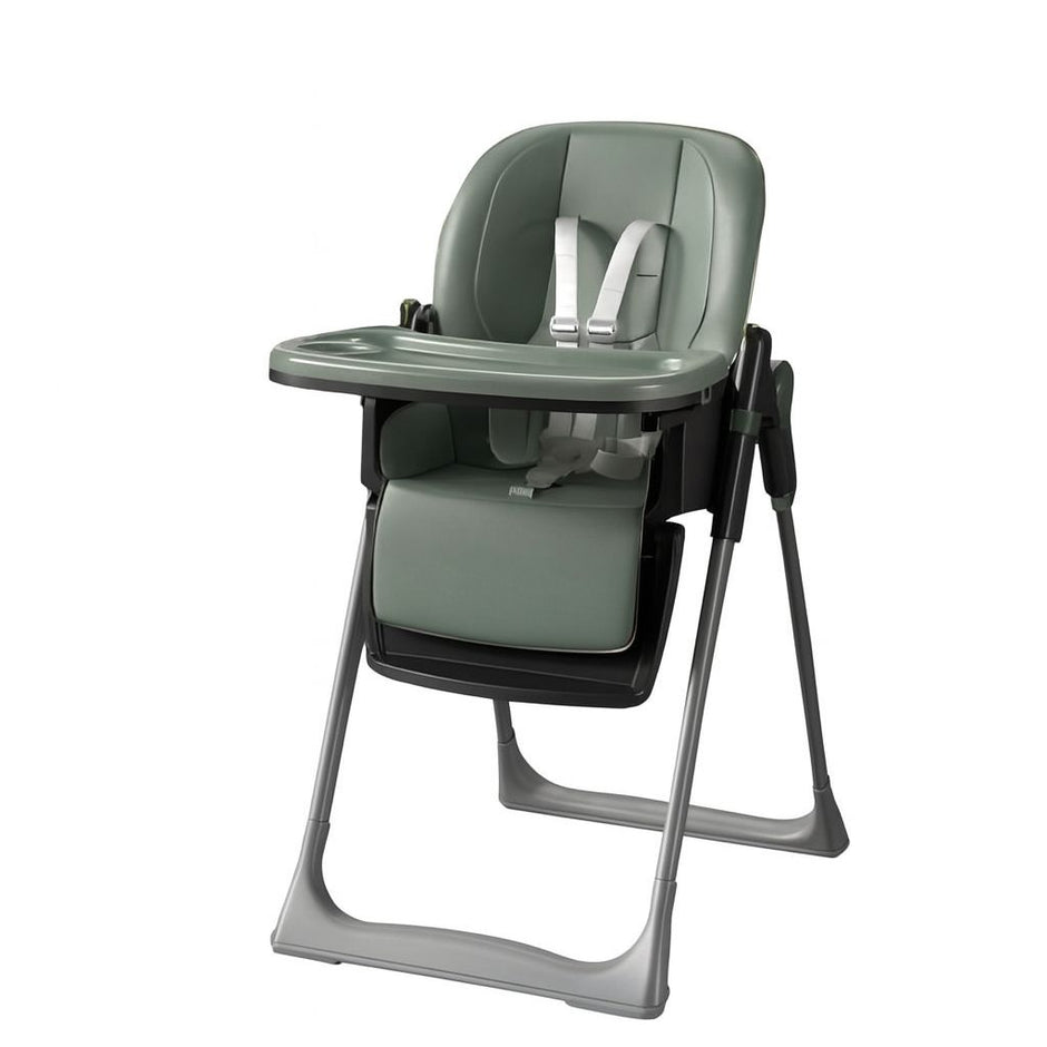 Minigo High Chair – כיסא אוכל גבוה לתינוק עם ריפוד ונוחות מרבית צבע: ירוק