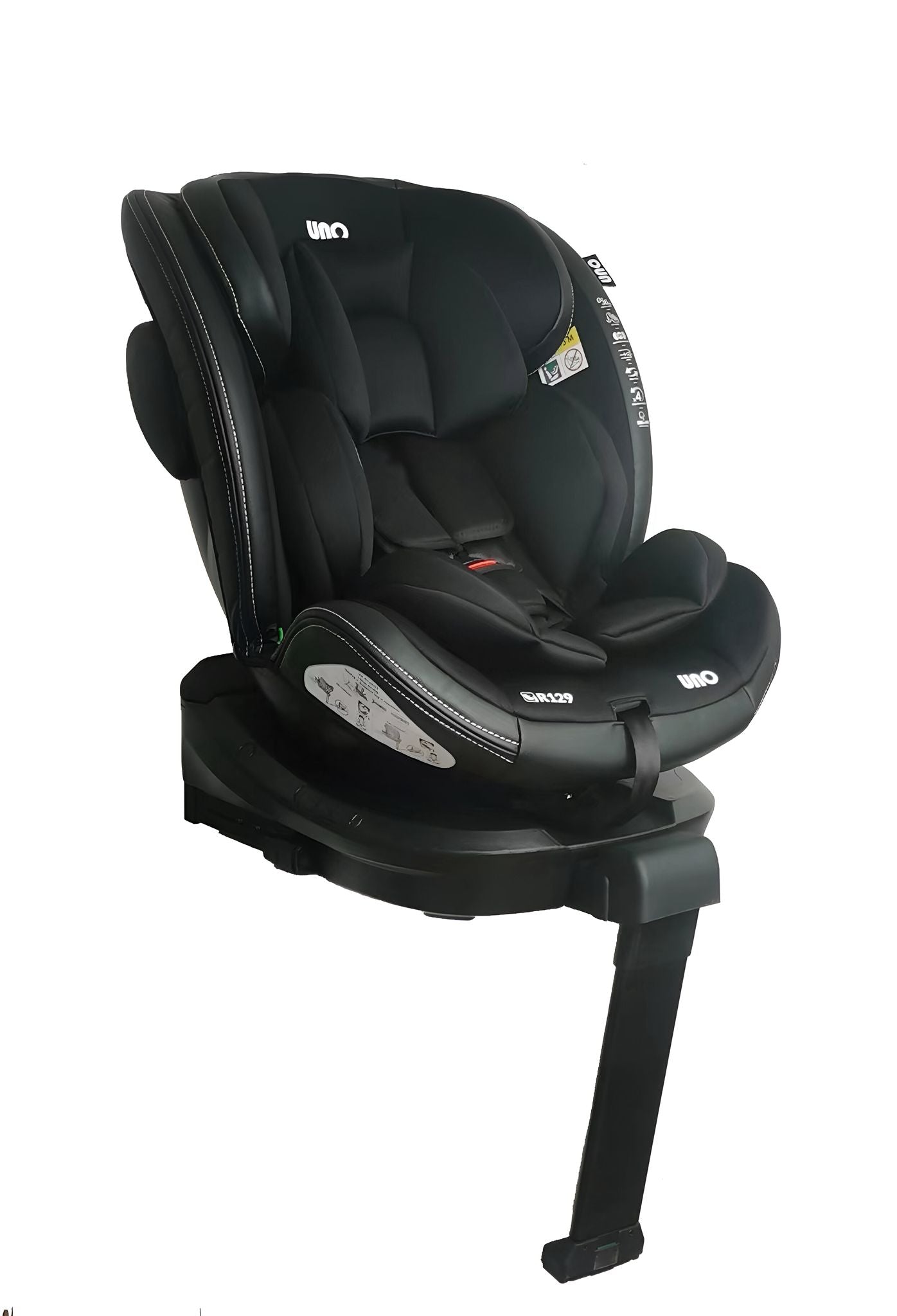 כיסא בטיחות I SAFE מסתובב 360 משולב בוסטר הכולל רגלית Supporting Leg תקן חדש צבע:שחור