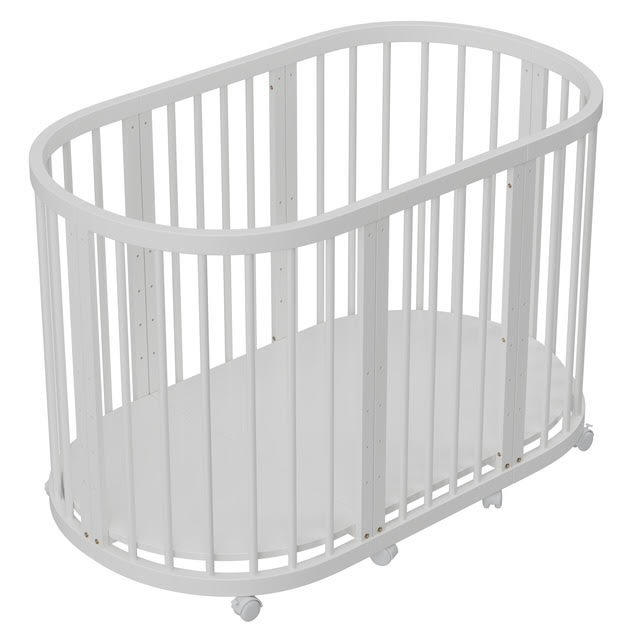 Minigo Bird Nest 4-in-1 -עריסה ומיטת תינוק מעץ  מאיה דגם D-2  לבן כולל מזרנים