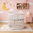 Minigo Bird Nest 4-in-1 -עריסה ומיטת תינוק מעץ  מאיה דגם D-2  לבן כולל מזרנים