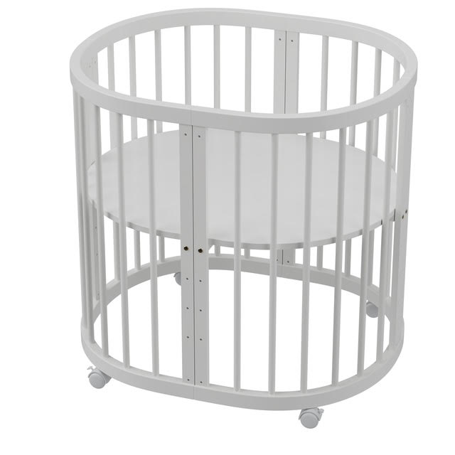 Minigo Bird Nest 4-in-1 -עריסה ומיטת תינוק מעץ  מאיה דגם D-2  לבן כולל מזרנים